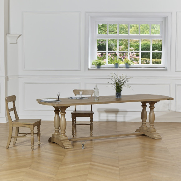 JOHNSON – Tavolo da pranzo stile contemporaneo in legno, 10 persone, legno certificato FSC®