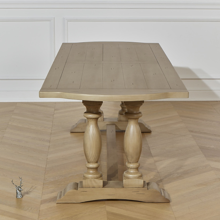 JOHNSON – Table à manger style contemporain en bois, 10 personnes, bois certifié FSC®