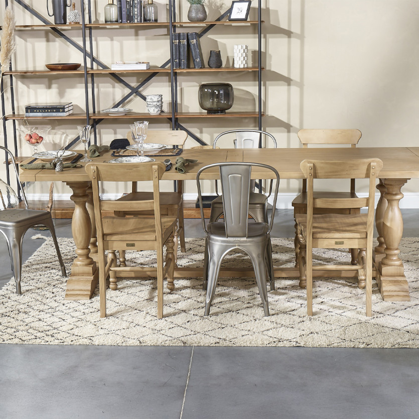 JOHNSON – Table à manger style contemporain en bois, 10 personnes, bois certifié FSC®