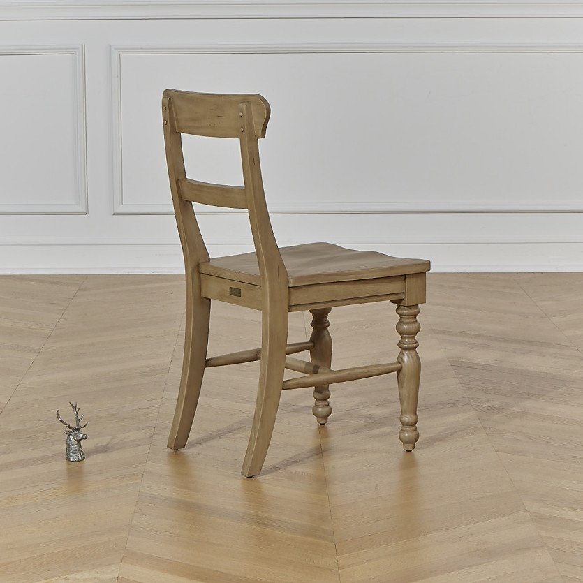 JOHNSON - Sedie in stile moderno in legno massiccio, set di 2, legno certificato FSC®