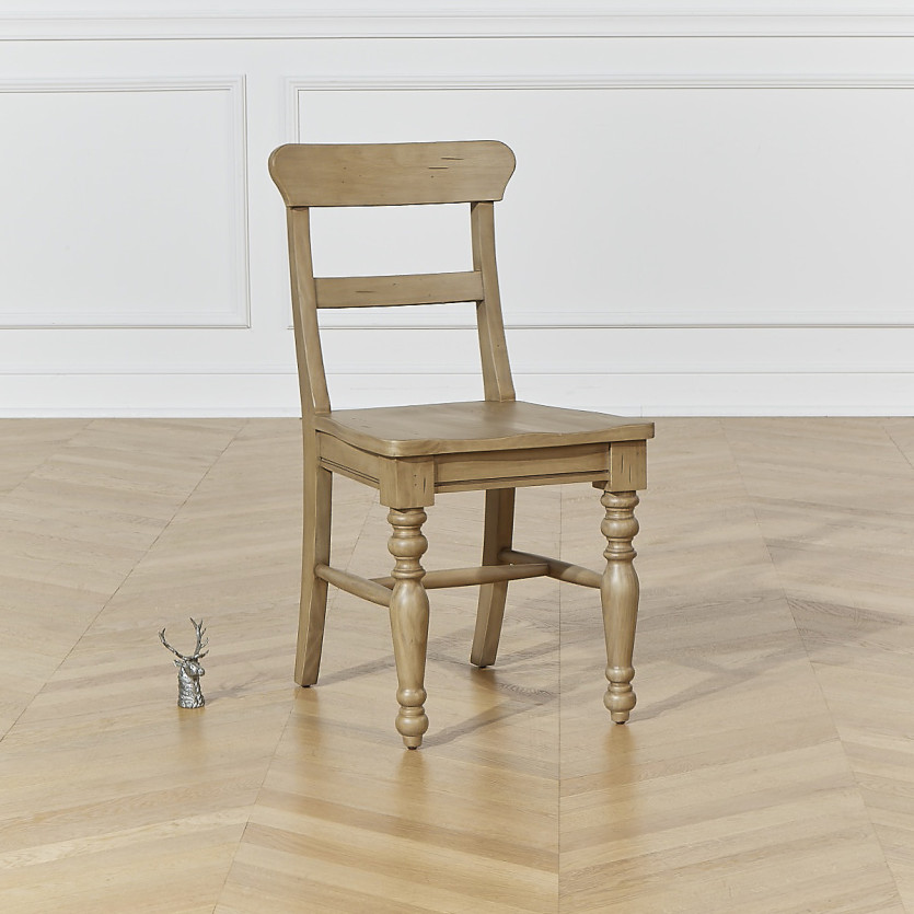 JOHNSON - Sillas de estilo moderno de madera maciza, lote de 2, madera certificada FSC®