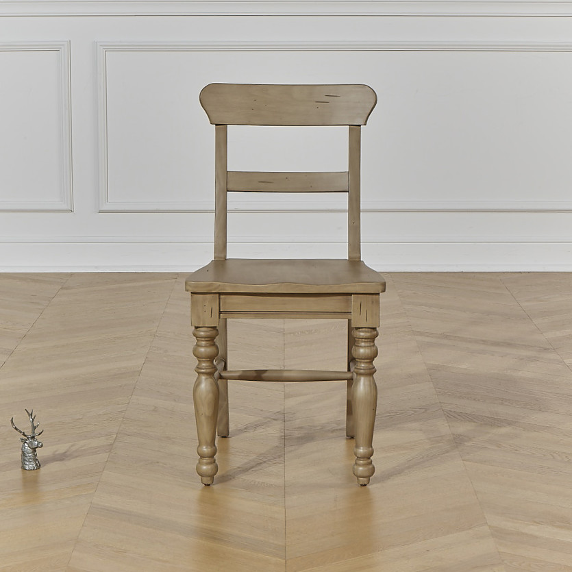 JOHNSON - Sillas de estilo moderno de madera maciza, lote de 2, madera certificada FSC®