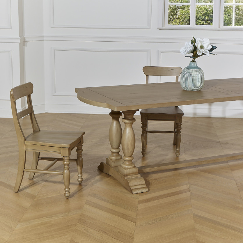 JOHNSON -  Lot de 2 chaises style chalet en bois massif, bois certifié FSC®