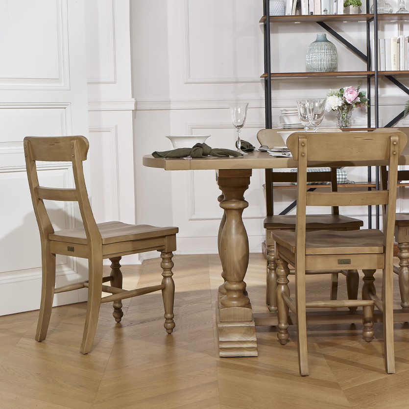 JOHNSON -  Lot de 2 chaises style chalet en bois massif, bois certifié FSC®