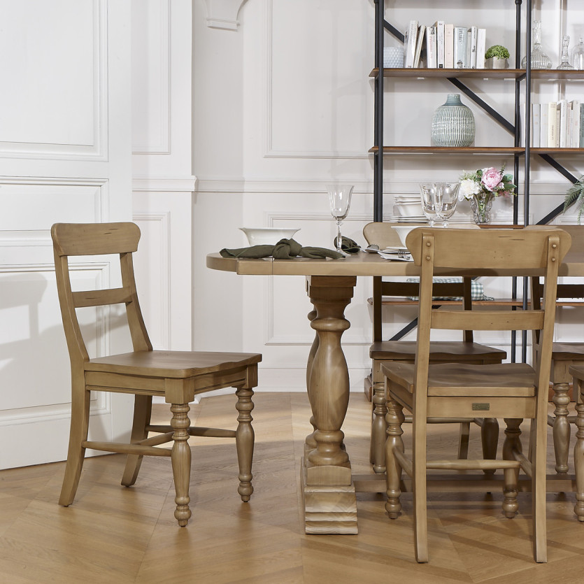 JOHNSON -  Lot de 2 chaises style chalet en bois massif, bois certifié FSC®
