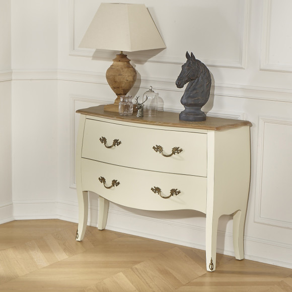 AQUITAINE - Comò, piano in rovere, 2 cassetti