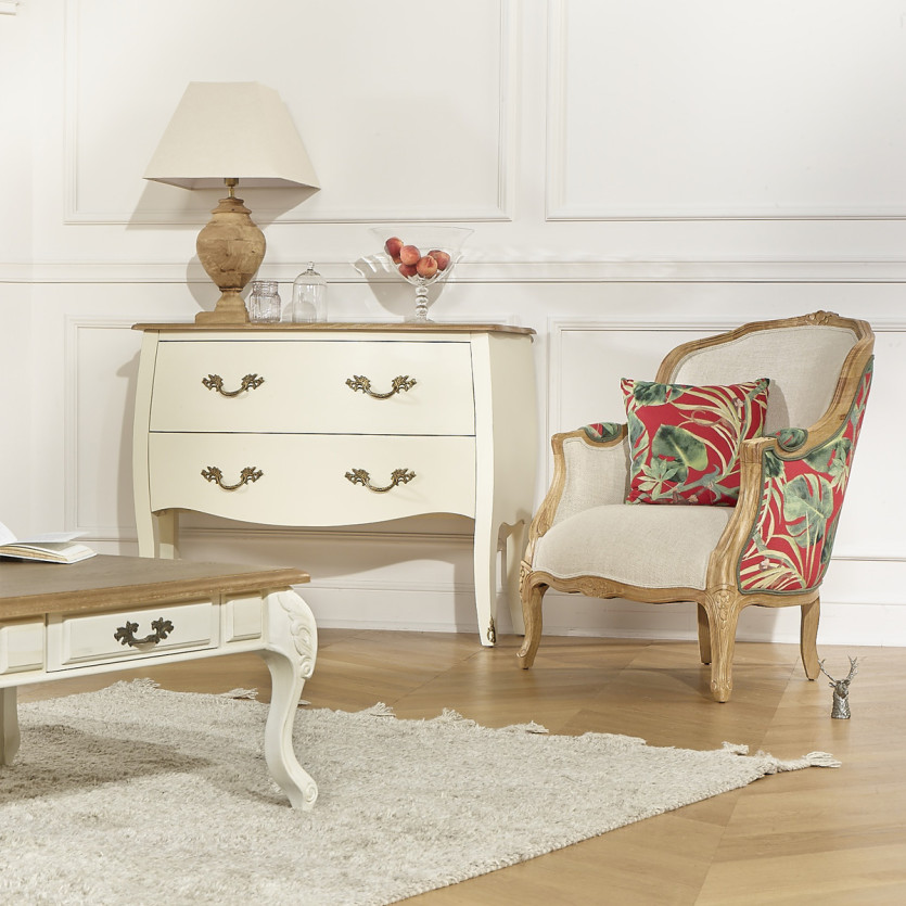 AQUITAINE - Dresser, oak top, 2 drawers