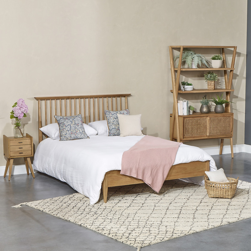 EDWARD - Letto matrimoniale vintage con sbarre 160 x 200
