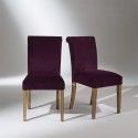 Chaise velours Alix griotte