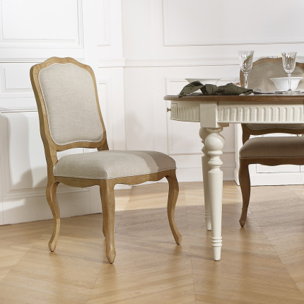 NINA - 2 Premium Limed Linen Chairs