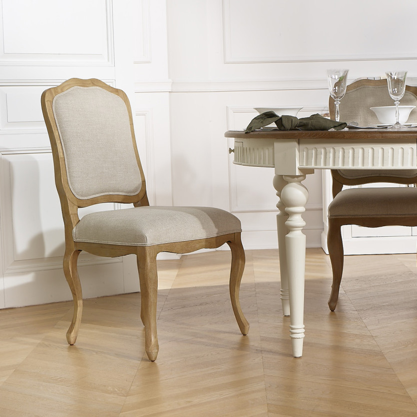 NINA - 2 Premium Limed Linen Chairs