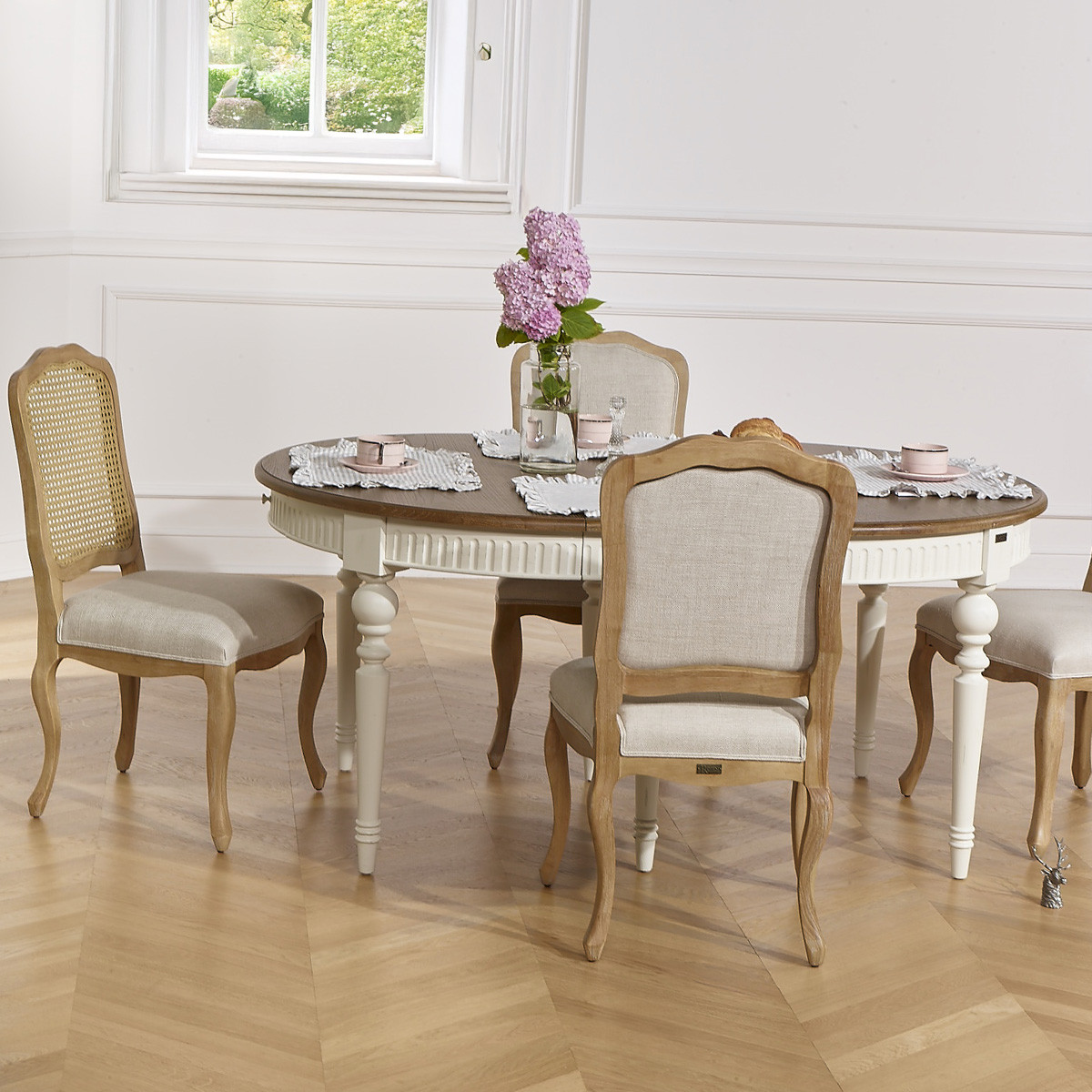 Stile Shabby Chic Sala Da Pranzo Stile Country Legno Massello