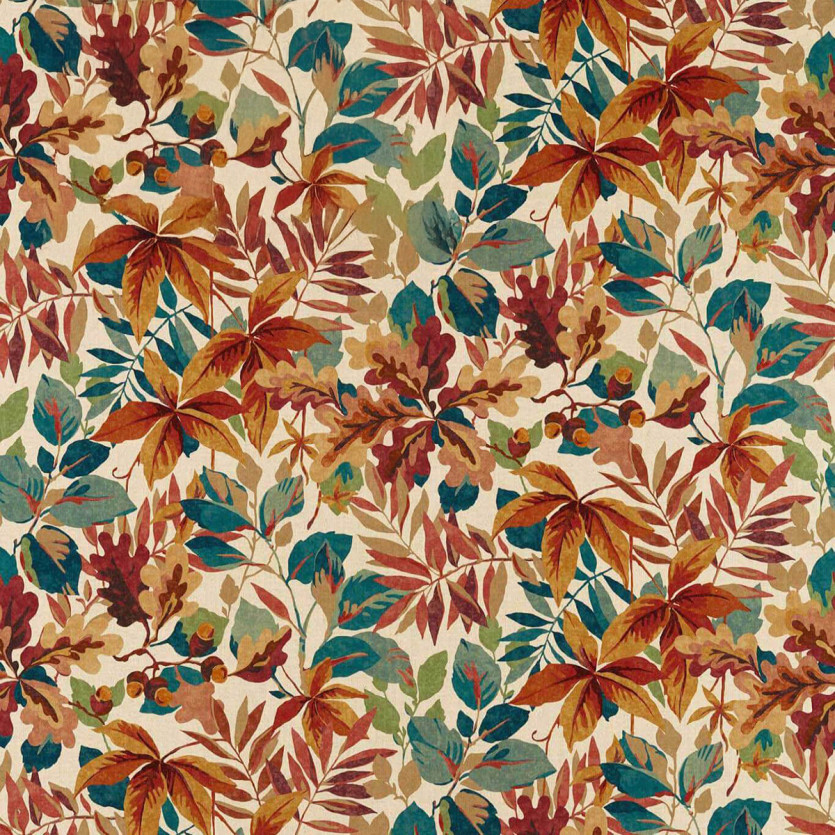 VICTOR ROBIN WOOD – Poltrona bergère stile country chic, legno massello, lino e tessuto con stampa vegetale, 1 posto