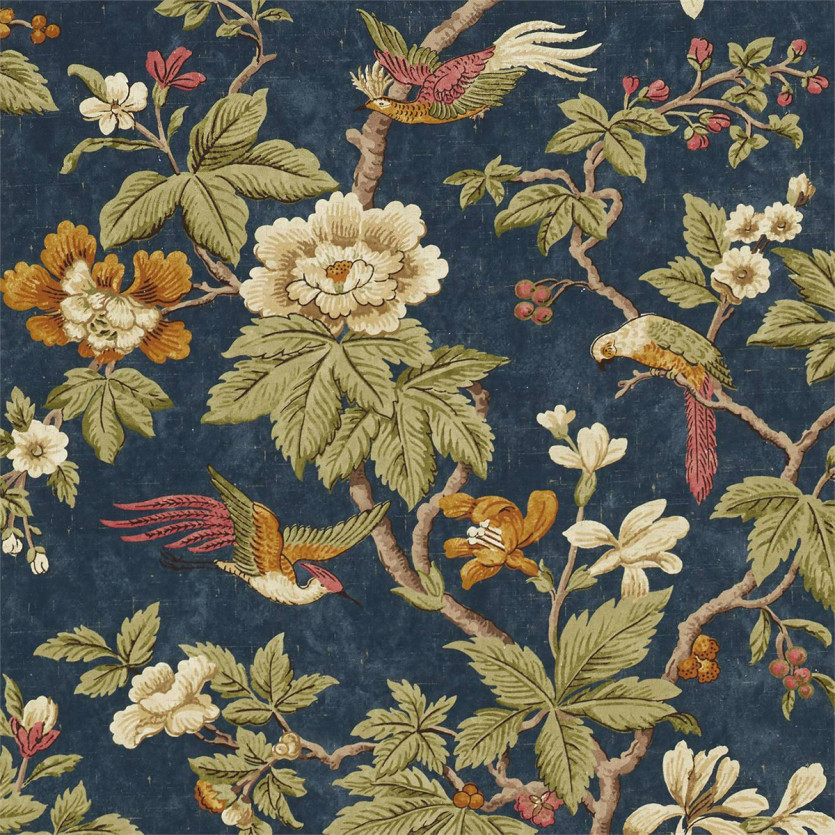 Bergère-Sessel VILLANDRY LOPHURA - Shabby-Chic-Stil aus Baumwollsamt und Massivholz, 1 Platz