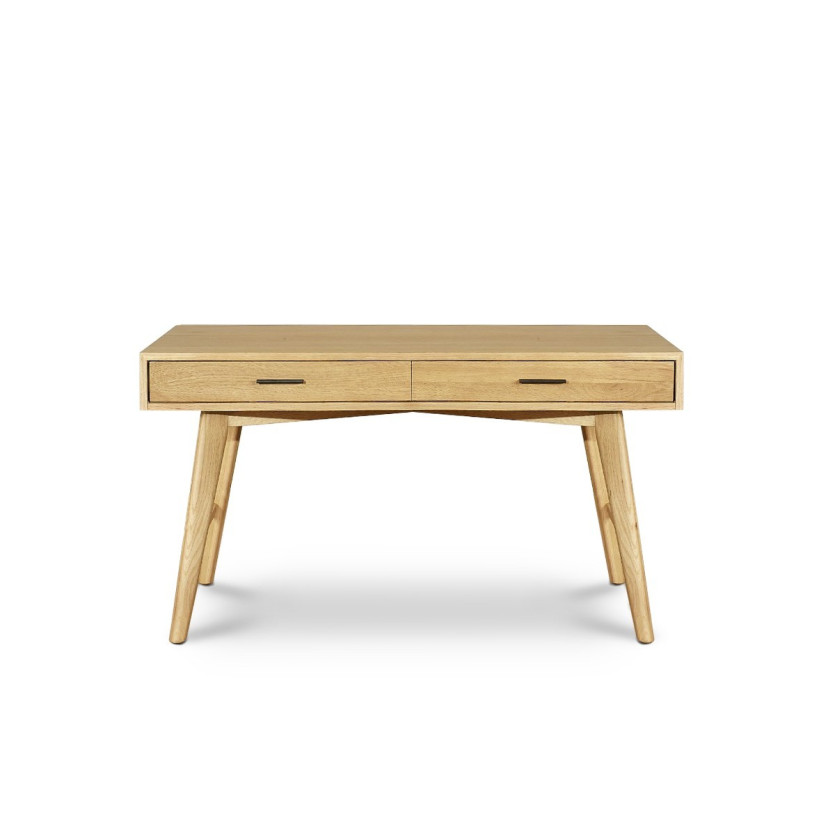BROOKLYN - Bureau en chêne, 2 tiroirs