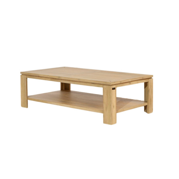 ENZO - Table basse style moderne en bois, étagère basse