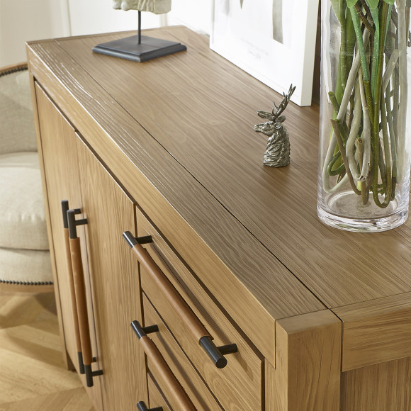 MEGÈVE – Buffet style contemporain en bois, 4 tiroirs, 2 portes, bois certifiéFSC®