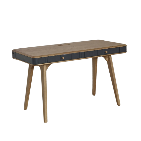 copy of KYOTO - Moderner Schreibtisch, Eichenplatte, 2 Schubladen Grau