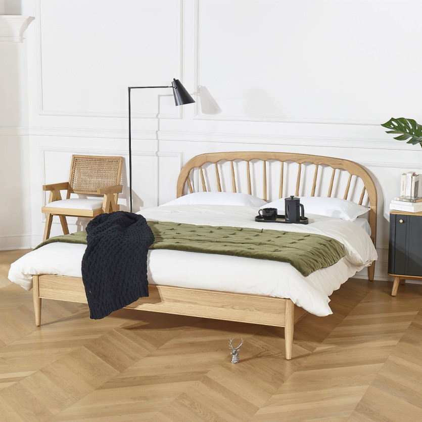 Doppelbett WINDSOR - Zeitgenössischer Stil in Eiche, 160 x 200