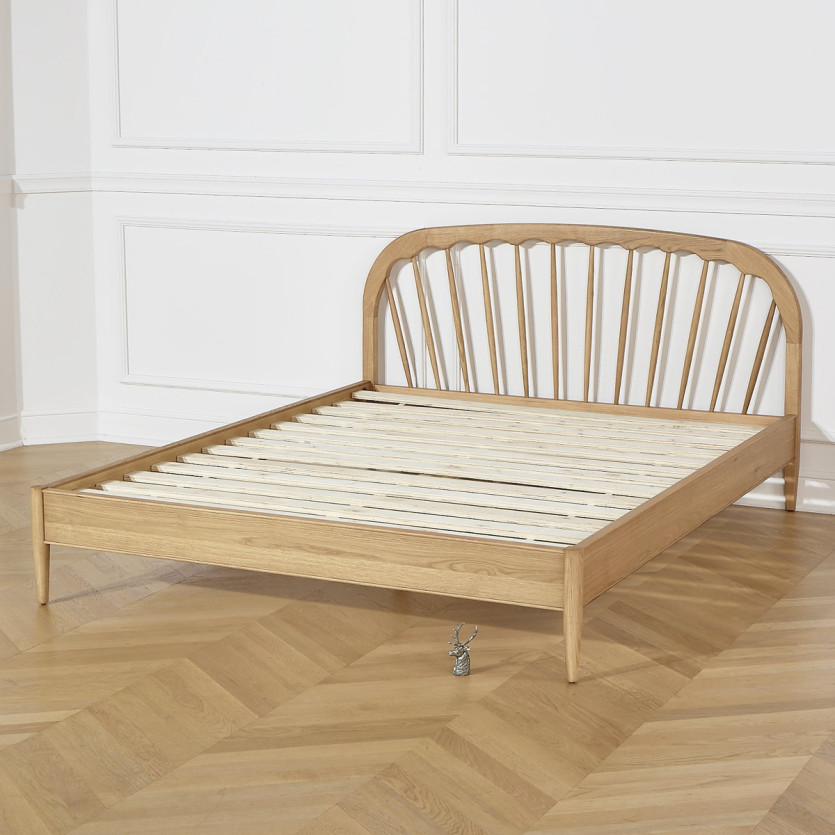 WINDSOR Double Bed - Contemporary style in oak, 160 x 200
