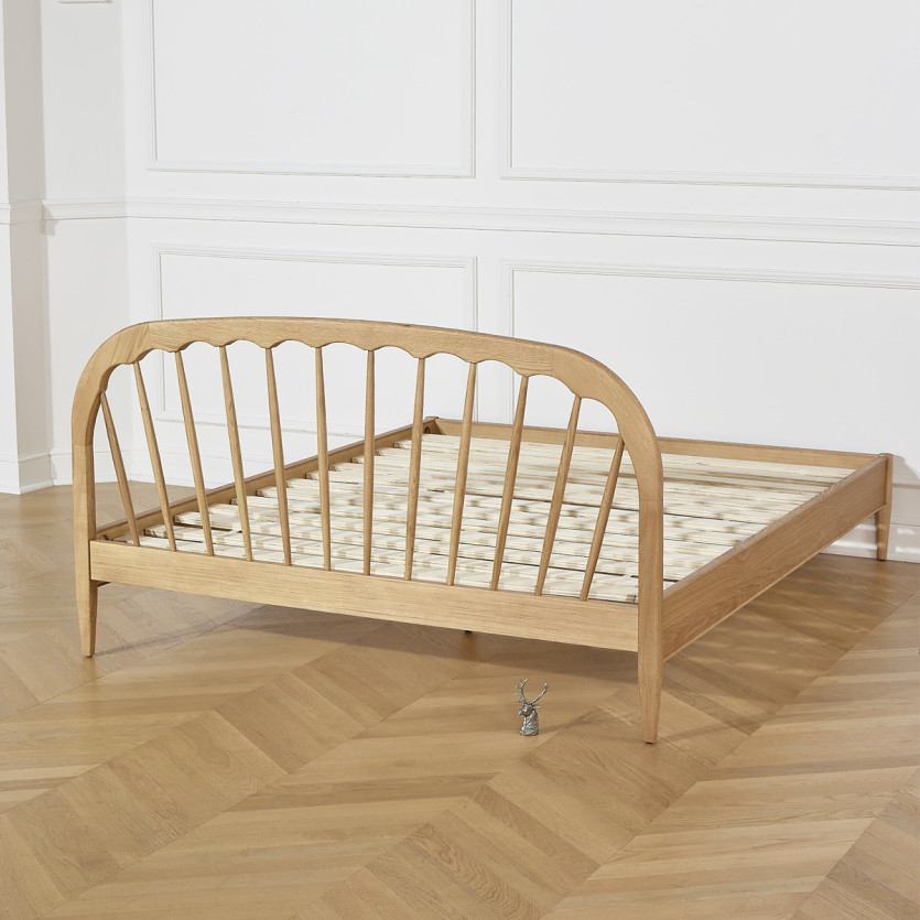 Letto matrimoniale WINDSOR - Stile contemporaneo in rovere, 160 x 200