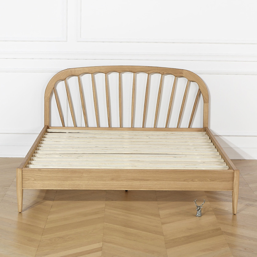WINDSOR tweepersoonsbed - Eigentijdse stijl in eikenhout, 160 x 200