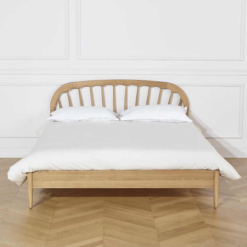 WINDSOR tweepersoonsbed - Eigentijdse stijl in eikenhout, 160 x 200
