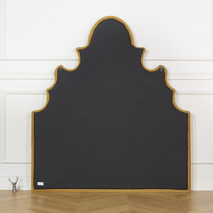 Kopfteil FOLIE – Romantischer Stil aus Samt und massivem Kiefernholz, 140 x 200, FSC®-zertifiziertes Holz