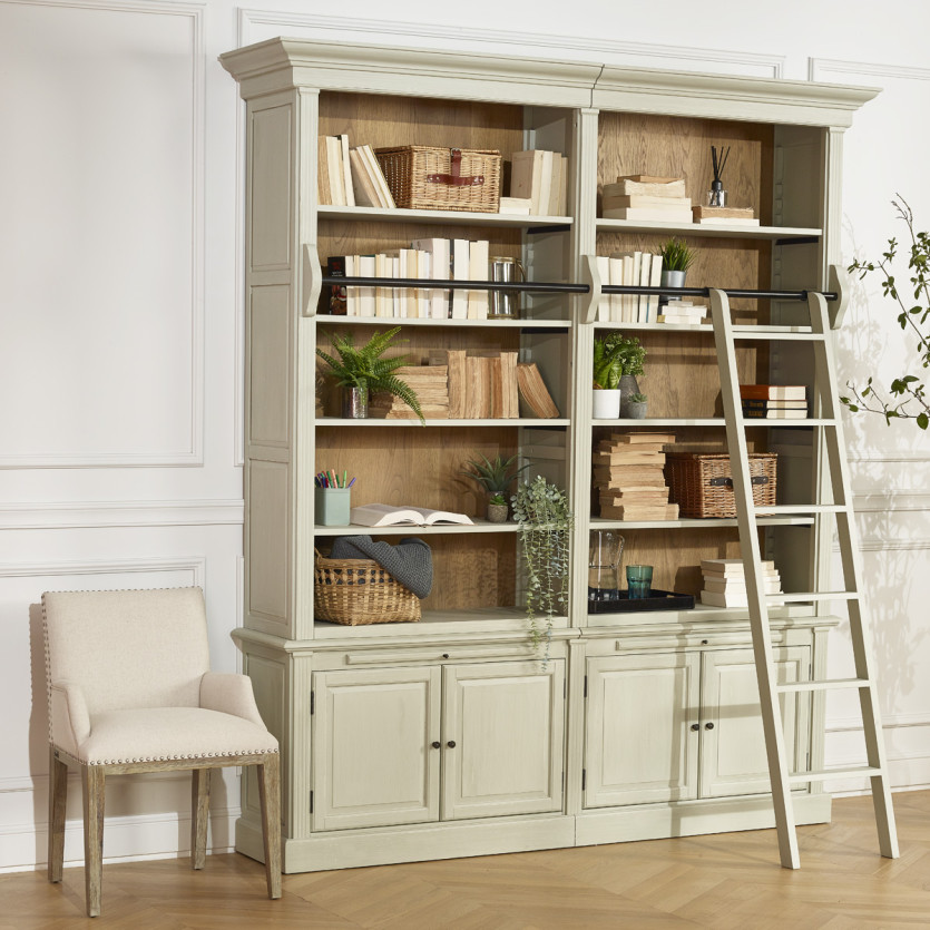 KENZA - Sedia da tavolo da pranzo in stile moderno in legno massiccio e lino borchiato, 1 posto