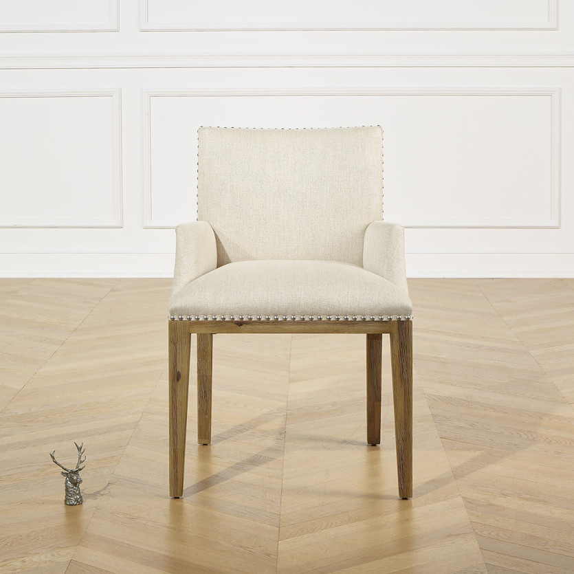 KENZA FLANDER - Modern style dining chair in solid wood, 1 seat