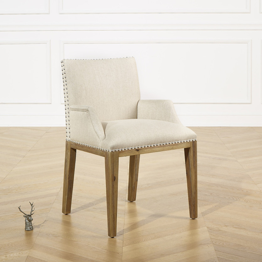 KENZA FLANDER - Modern style dining chair in solid wood, 1 seat