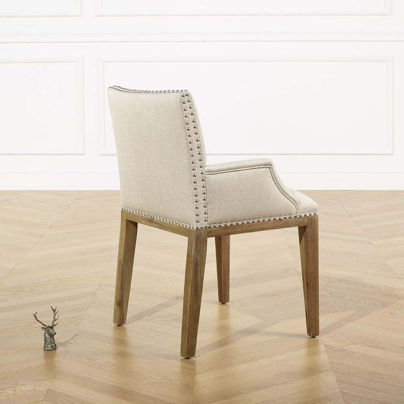 KENZA FLANDER - Modern style dining chair in solid wood, 1 seat