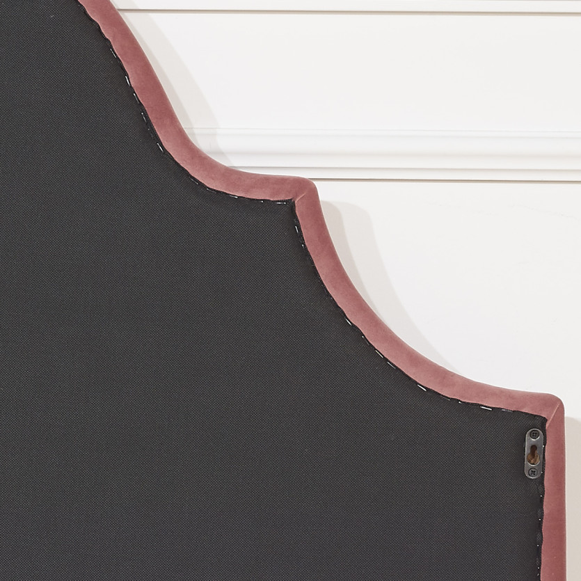 Kopfteil BASTIDE – Klassischer Stil aus Samt und massivem Kiefernholz, 140 x 200, FSC®-zertifiziertes Holz