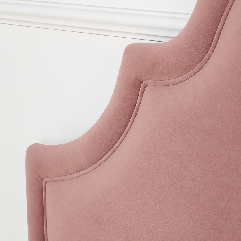 Cabecero BASTIDE – Estilo clásico en terciopelo y pino macizo, 140 x 200, madera con certificación FSC®