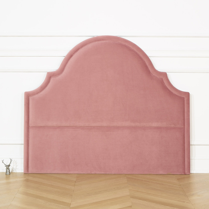 Kopfteil BASTIDE – Klassischer Stil aus Samt und massivem Kiefernholz, 140 x 200, FSC®-zertifiziertes Holz