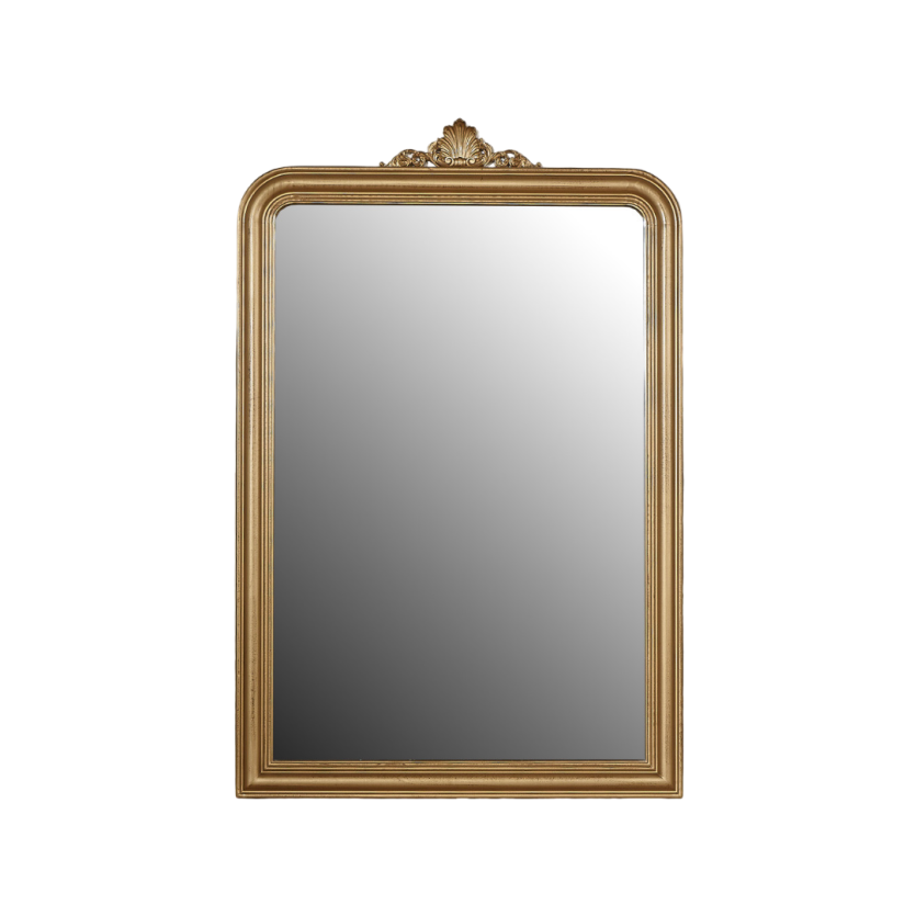 Miroir AMANDINE - Style shabby chic en bois, patine dorée