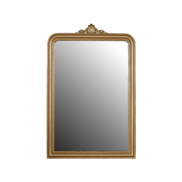 Miroir AMANDINE - Style shabby chic en bois, patine dorée