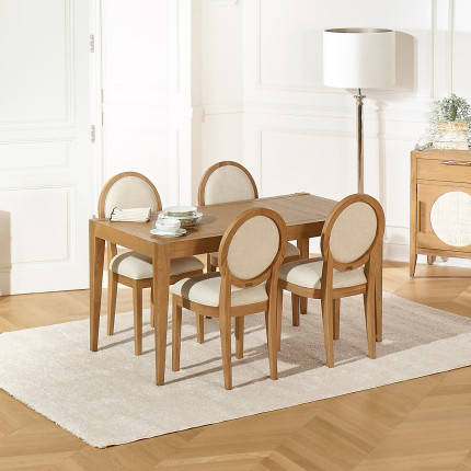Tavolo da pranzo fisso MONTANA S - Stile moderno in rovere, 6 posti, 150 x 78 cm