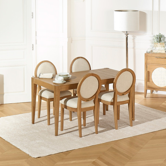 Vaste eettafel MONTANA S150 - Moderne stijl in eiken, 6 personen, 150 x 78 cm