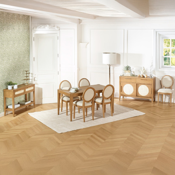 Fester Esstisch MONTANA S - Moderner Stil in Eiche, 6 Gedecke, 150 x 78 cm