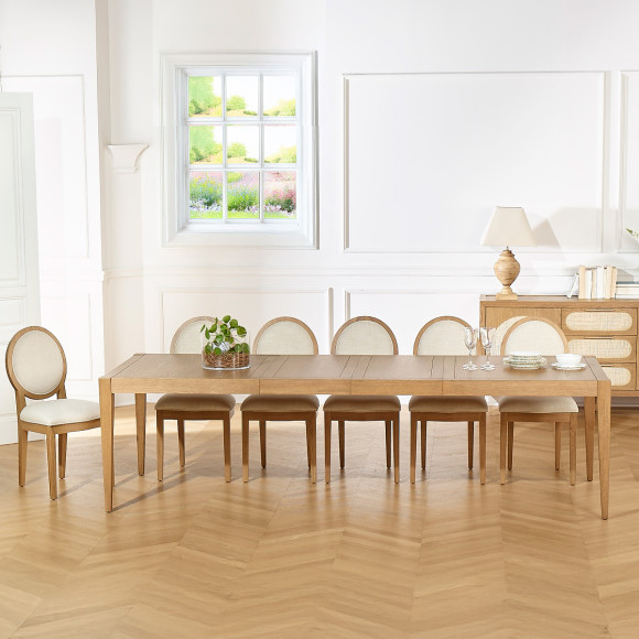 Tavolo da pranzo estensibile MONTANA 2R - Stile moderno in rovere, 12 coperti, 280 x 90 cm