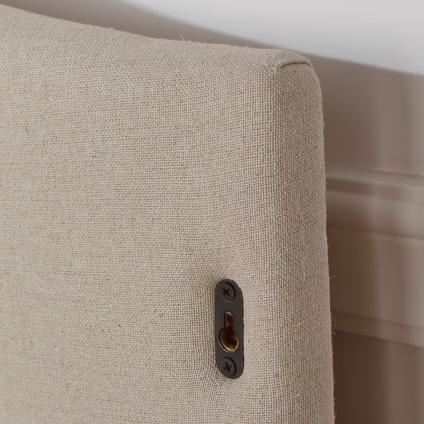 APOLLINAIRE Headboard – Romantic style, in linen and cotton, nailhead trim
