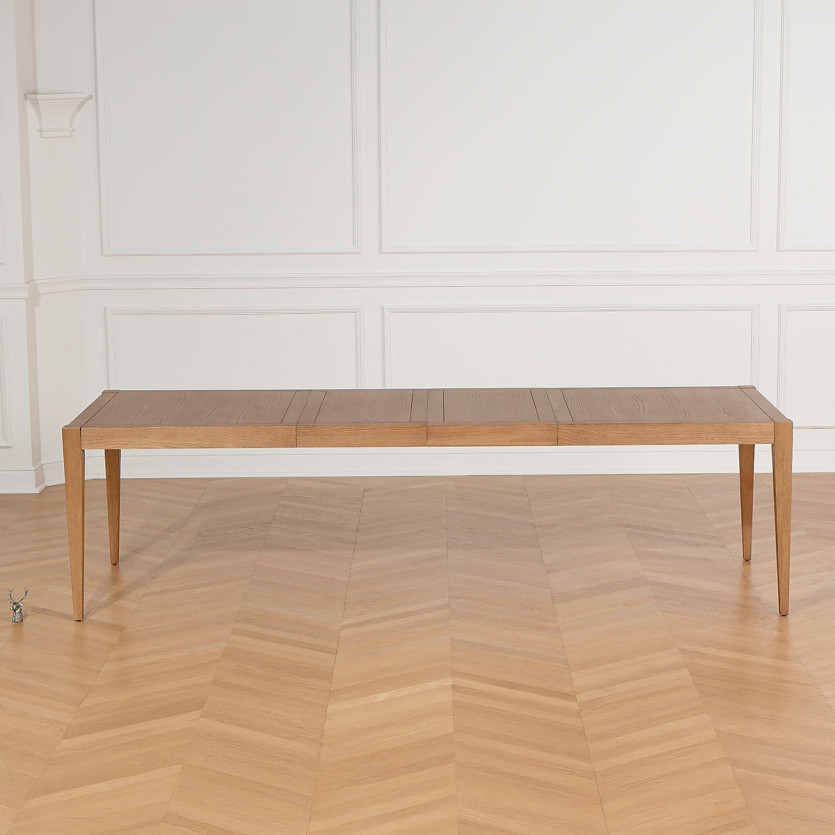Table à manger extensible MONTANA 2R280 - Style moderne en chêne, 12 couverts, 180-280 x 90 cm