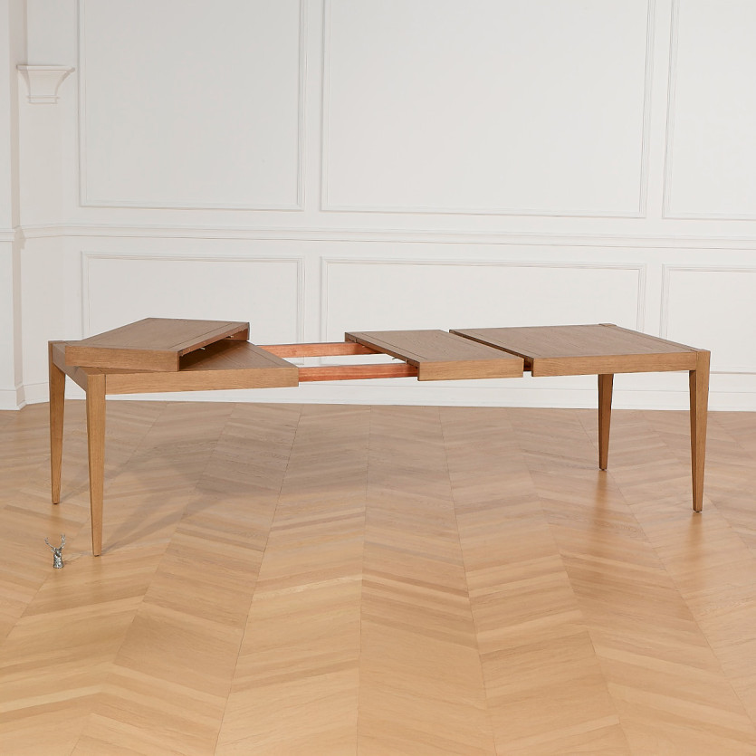 Table à manger extensible MONTANA 2R280 - Style moderne en chêne, 12 couverts, 180-280 x 90 cm