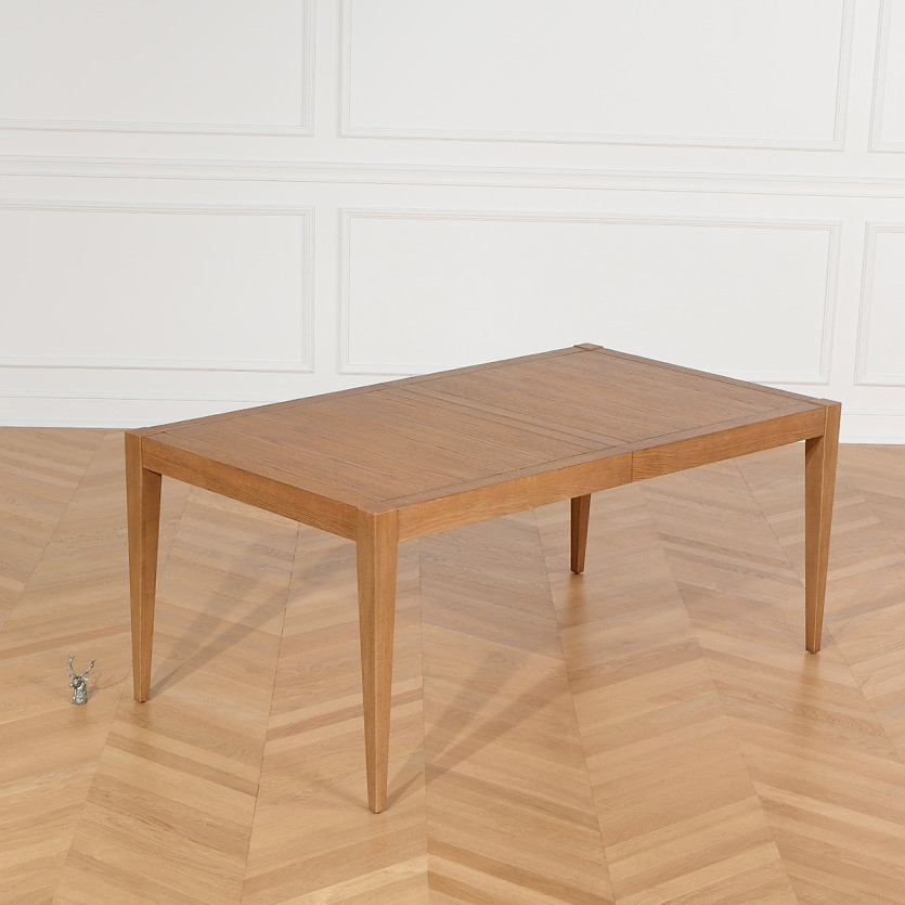 Mesa de comedor extensible MONTANA 2R - Estilo moderno en roble, 12 comensales, 280 x 90 cm