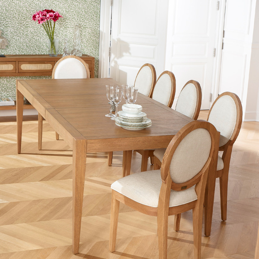 Uitschuifbare eetkamertafel MONTANA 2R280 - Moderne stijl in eikenhout, 12 personen, 180-280 x 100 cm