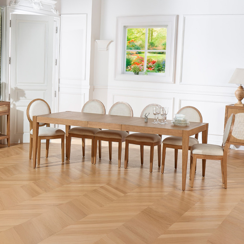 Tavolo da pranzo estensibile MONTANA 2R - Stile moderno in rovere, 12 coperti, 280 x 90 cm