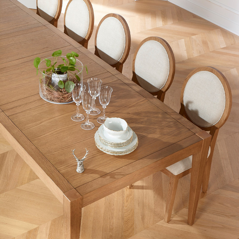 MONTANA 2R extendable dining table - Modern oak style, 12 seats, 280 x 90 cm