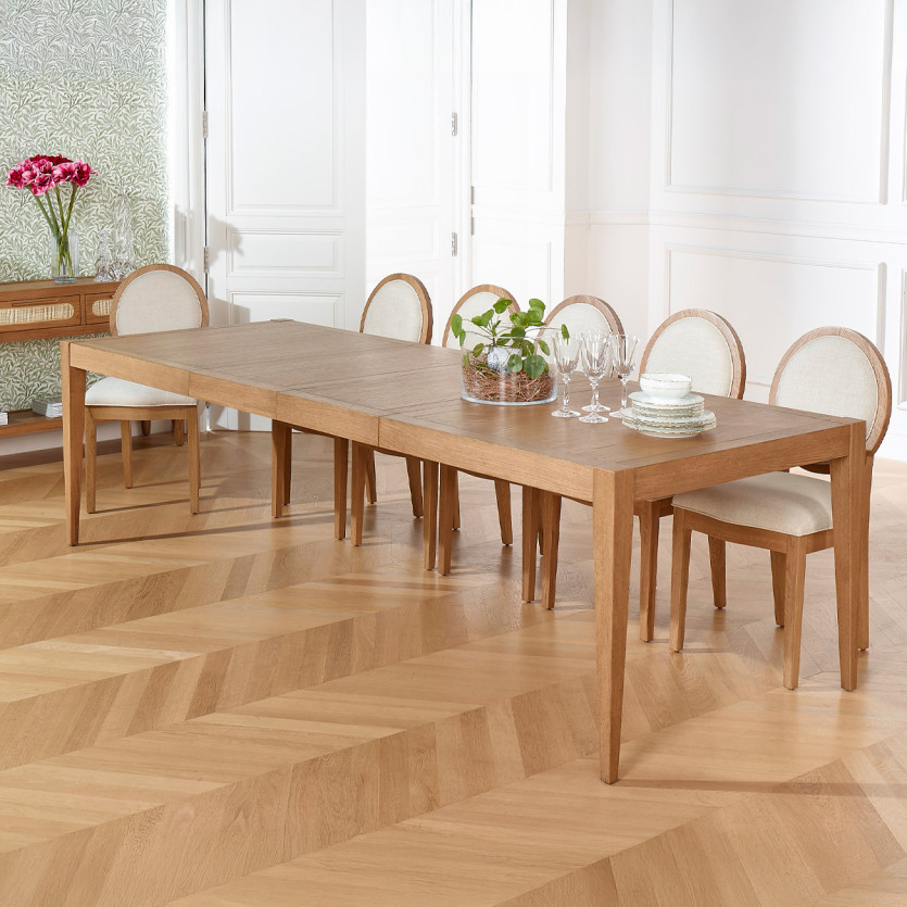 Tavolo da pranzo estensibile MONTANA 2R - Stile moderno in rovere, 12 coperti, 280 x 90 cm