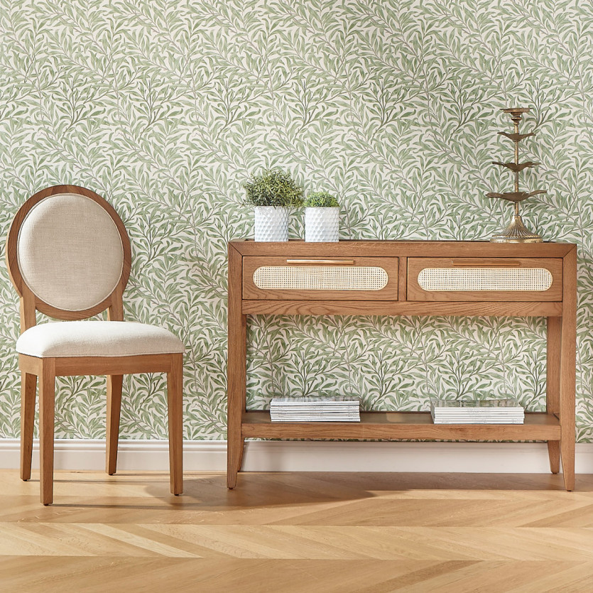 MONTANA Entry Console - Contemporary style, oak top, 2 drawers, 1 shelf